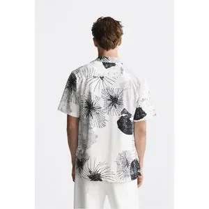 ZARA PRINTED STRETHC SHIRT 半袖シャツ Zara | Shirts | Abstract Print Stretch Shirt | Poshmark